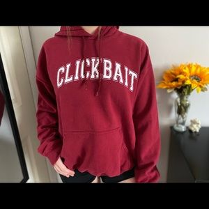 Clickbait Hoodie (maroon)